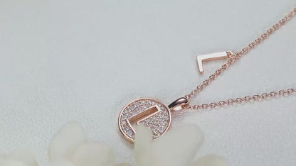S925 Silver Moissanite Initial L Pendant Necklace